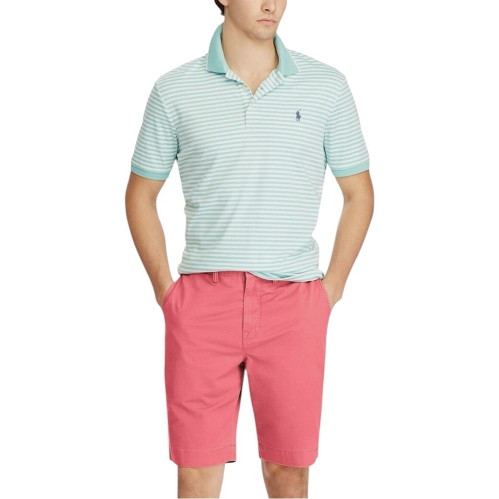 Polo Ralph Lauren Nantucket Red Pink 9” Stretch Classic Fit Twill Shorts size 32